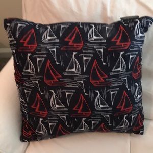 Sailboat accent pillow